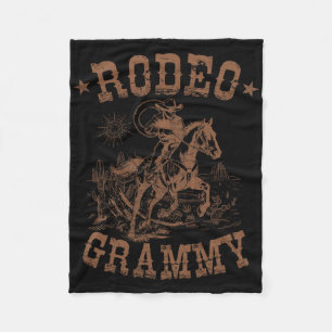 Couverture Polaire Rodeo Grammy Western Cowboy Famille jumeler mère