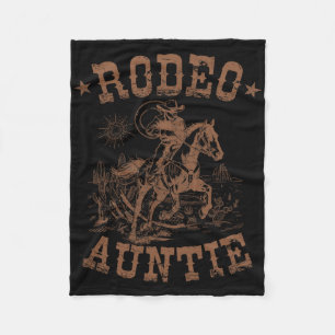 Couverture Polaire Rodeo Tante Western Cowboy Famille Mère de jumelag