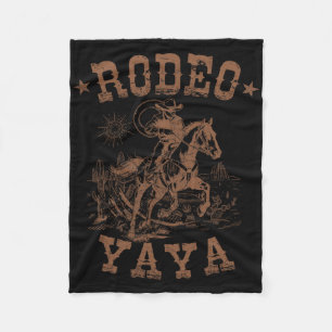 Couverture Polaire Rodeo Yaya Western Cowboy Famille correspondant de