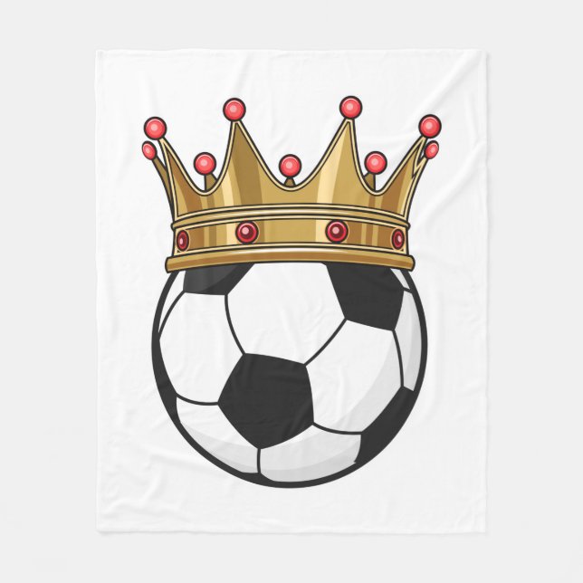 Couverture Polaire Roi de la Couronne de football (Devant)