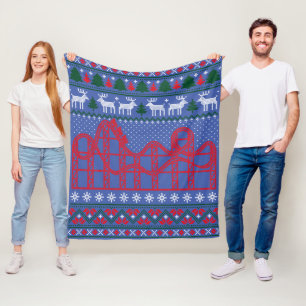 Couverture Polaire Roller Dessous de verre Scène laide Sweater de Noë
