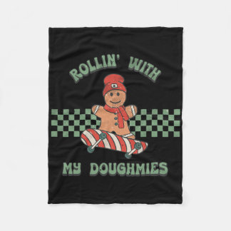 Couverture Polaire Rollin With My Doughmies Retro Gingerbread Man Ska