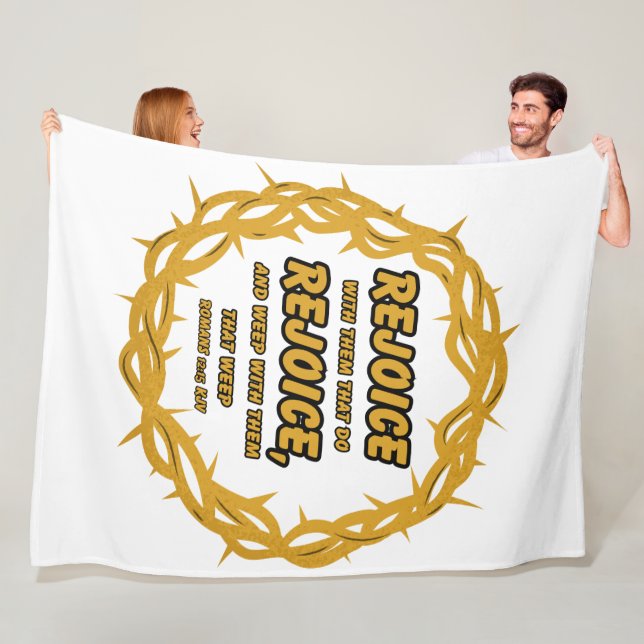 Couverture Polaire Romains 12:15 KJV Bible Scripture Verse (En situation)