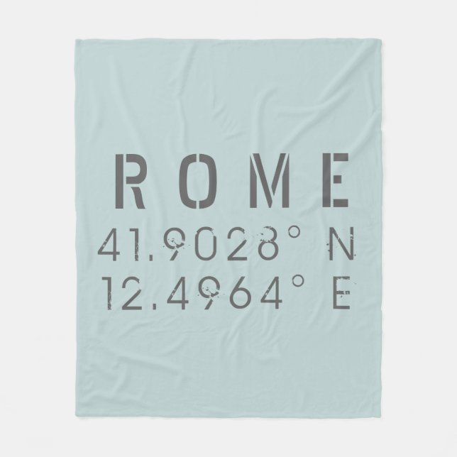 Couverture Polaire Rome Latitude et Longitude (Devant)