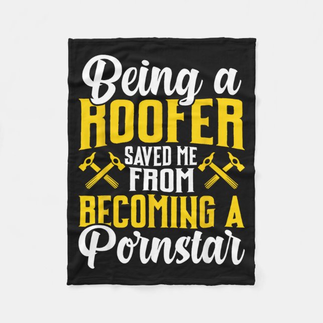 Couverture Polaire Roofer Funny Roofing Tee For Coworker Novelty  (Devant)