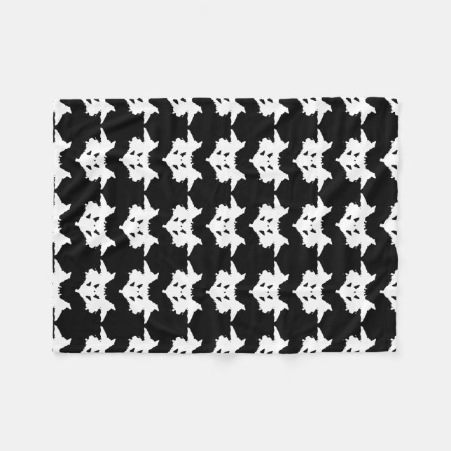 Couverture Polaire Rorschach Inkblot (Devant (Horizontal))