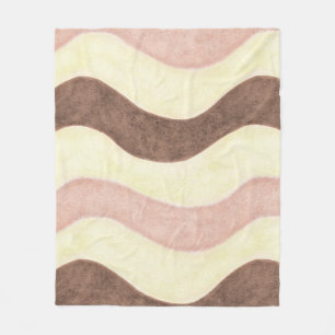 Couverture Polaire rose, blanc et Brown