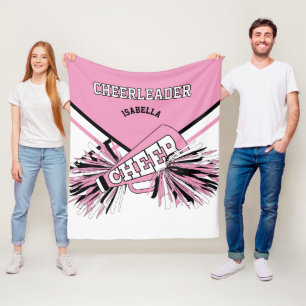 Couverture Polaire Rose, Blanc & Noir - Pour une meneuse de claque