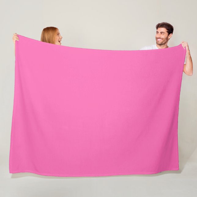 Couverture Polaire Rose chaud (En situation)