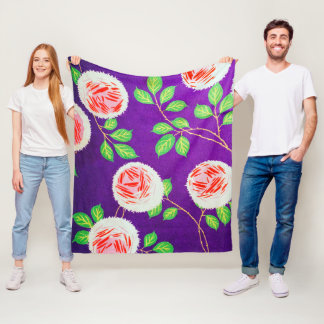 Couverture Polaire Rose, Design Vintage japonais