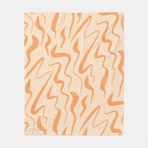 Couverture Polaire Rose Et Orange Mi-Siècle Bio Gravures P