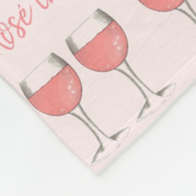 Couverture Polaire Rosé Le Jour D'Ailleurs Vin Rose Verre (Coin)