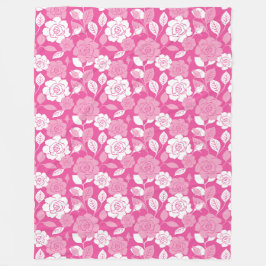 COUVERTURE POLAIRE ROSE PATTERN (PINK)