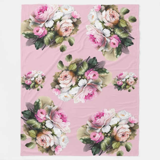 Couverture Polaire Rose rose vintage (Devant)
