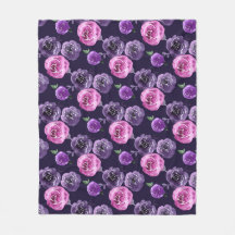 Roses Florales Aquarelle Rose Et Violet Romantique