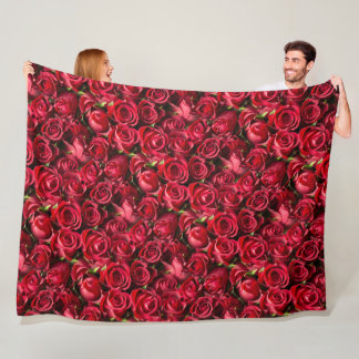 Couverture Polaire Roses rouges