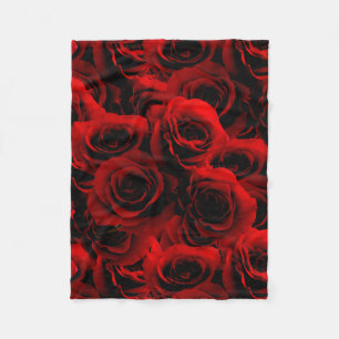 Couverture Polaire Roses rouges foncées Pour vous