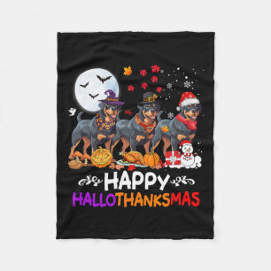 Couverture Polaire Rottweiler Chien Noël Joyeux Hallothankmas Merci