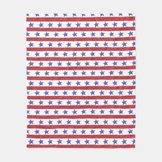 Couverture Polaire Rouge blanc et bleu patriotique