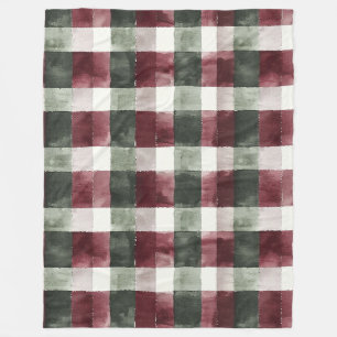 Couverture Polaire Rouge Bourgogne Crème verte Blanc Plaid
