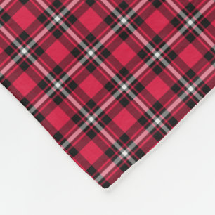 Couverture Polaire Rouge de cerise et plaid sportif noir