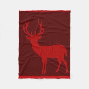Couverture Polaire Rouge de la silhouette Bourgogne de mâle de
