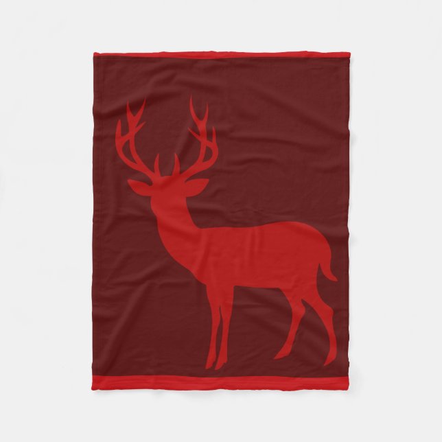 Couverture Polaire Rouge de la silhouette | Bourgogne de mâle de (Devant)