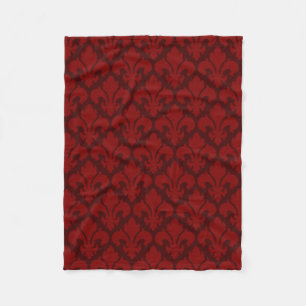 Couverture Polaire rouge de motif carrelé parDe-lys