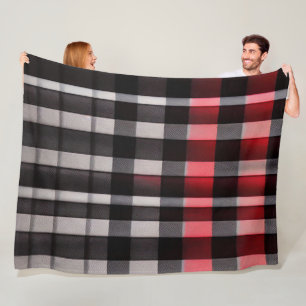 Couverture Polaire Rouge Noir Abstrait Plaid Collection moderne