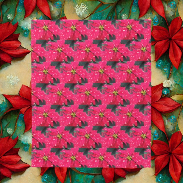 Couverture Polaire Rouge Varié Poinsettia Motif Holiday (In Situ Holiday)