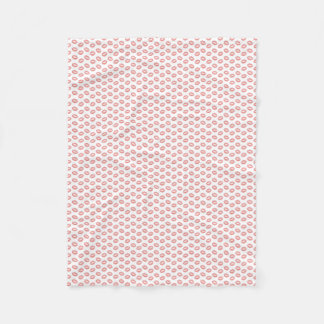Couverture Polaire Rougissent les baisers roses de rouge à lèvres