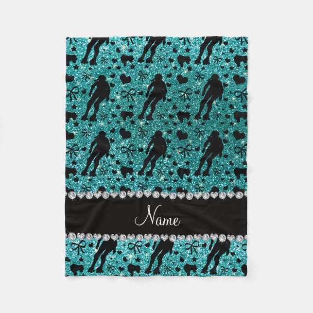 Couverture Polaire Rouleau bleu Derby de parties scintillantes (Devant)