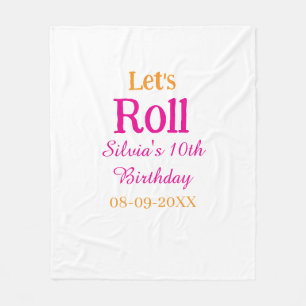 Couverture Polaire Roulons heureux 10e anniversaire ajouter nom retro