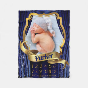 Couverture Polaire Royal Prince Baby Milestone Photo