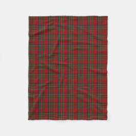Couverture Polaire Royal Stewart Plaid Fleece Blanche