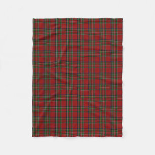 Couverture Polaire Royal Stewart Plaid Fleece Blanche