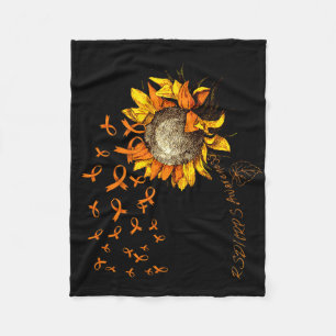 Couverture Polaire Rsdcrc Sensibilisation Tournesol Orange Ribbon