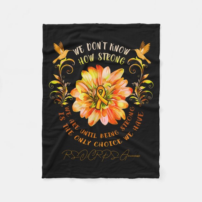 Couverture Polaire Rsrps Awareness Flower We Dont Know How Strong  (Devant)