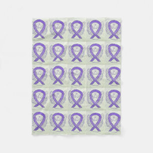 Couverture Polaire Ruban de protection contre le cancer de la lavande