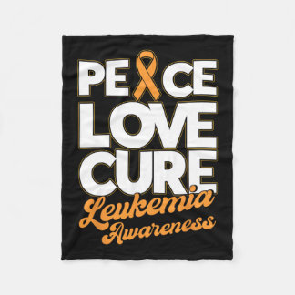 Couverture Polaire Ruban Love Cure Support Leukemia Sensibilisation