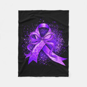 Couverture Polaire Ruban violet de sensibilisation à la maladie d'Alz