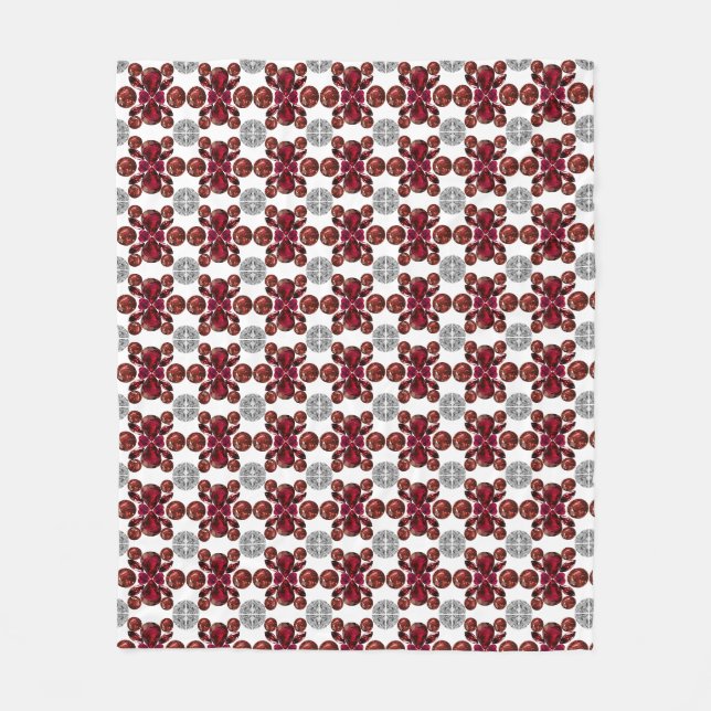 Couverture Polaire Ruby & Diamant Gemstone Art Rouge (Devant)