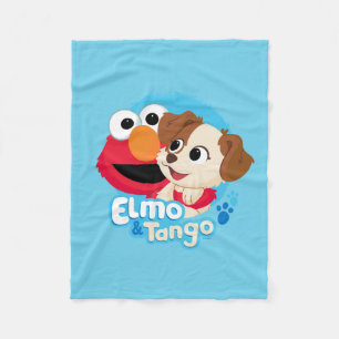 Couverture Polaire Rue Sésame Badge Elmo & Tango