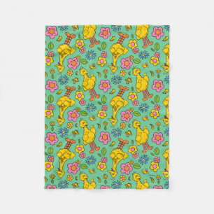 Couverture Polaire Rue Sésame Big Bird & Little Bird Motif
