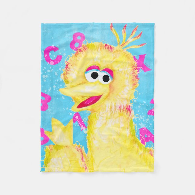 Couverture Polaire Rue Sésame | Big Bird Waving (Devant)
