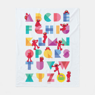 Couverture Polaire Rue Sésame   Elmo Alphabet