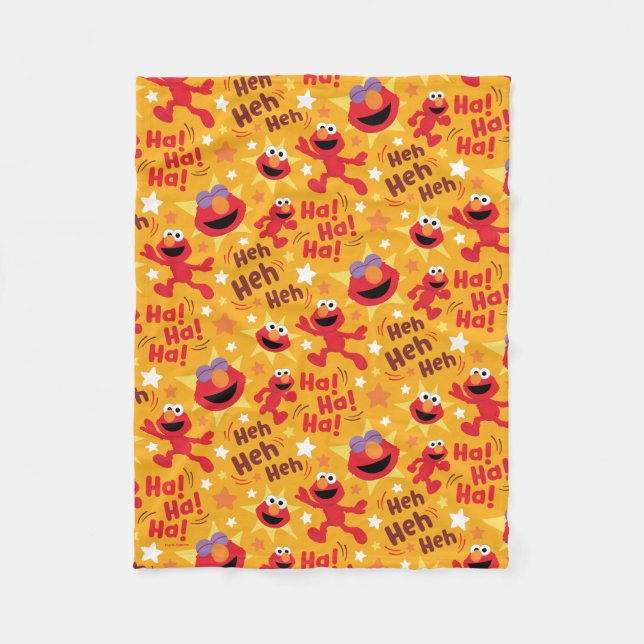 Couverture Polaire Rue Sésame | Elmo Ha ! Ha ! Ha ! Motif (Devant)