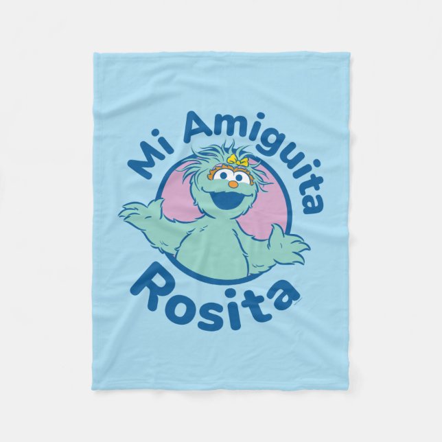 Couverture Polaire Rue Sésame | Mi Amiguita Rosita (Devant)