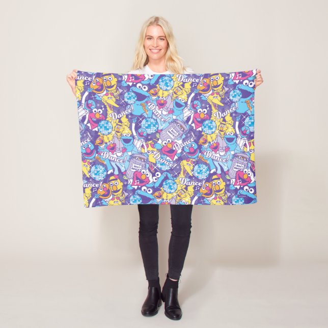 Couverture Polaire Rue Sésame| Motif de danse Super (En situation)