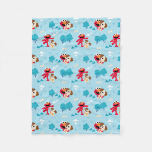 Couverture Polaire Rue Sésame   Motif Elmo & Tango